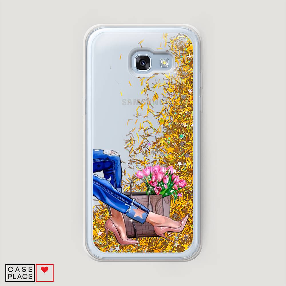 

Чехол Awog на Samsung Galaxy A3 2017 / Самсунг A3 2017 "Каблучки", Голубой;коричневый;розовый, 20390-1