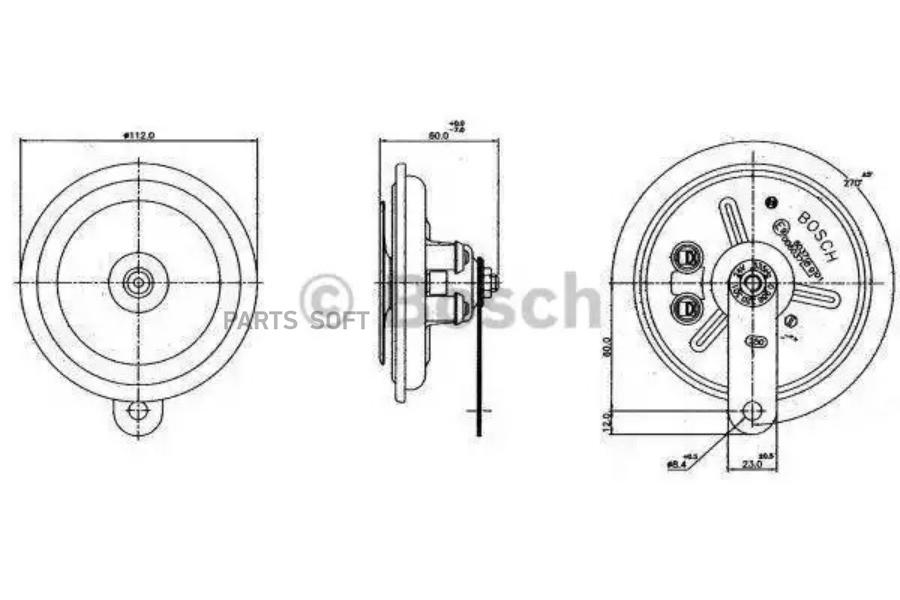 Звуковой сигнал Bosch 0986320301