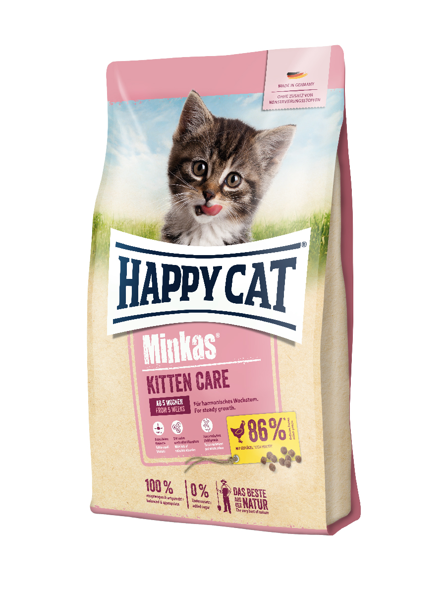 фото Сухой корм для котят happy cat minkas kitten care, мясо птицы, 10кг