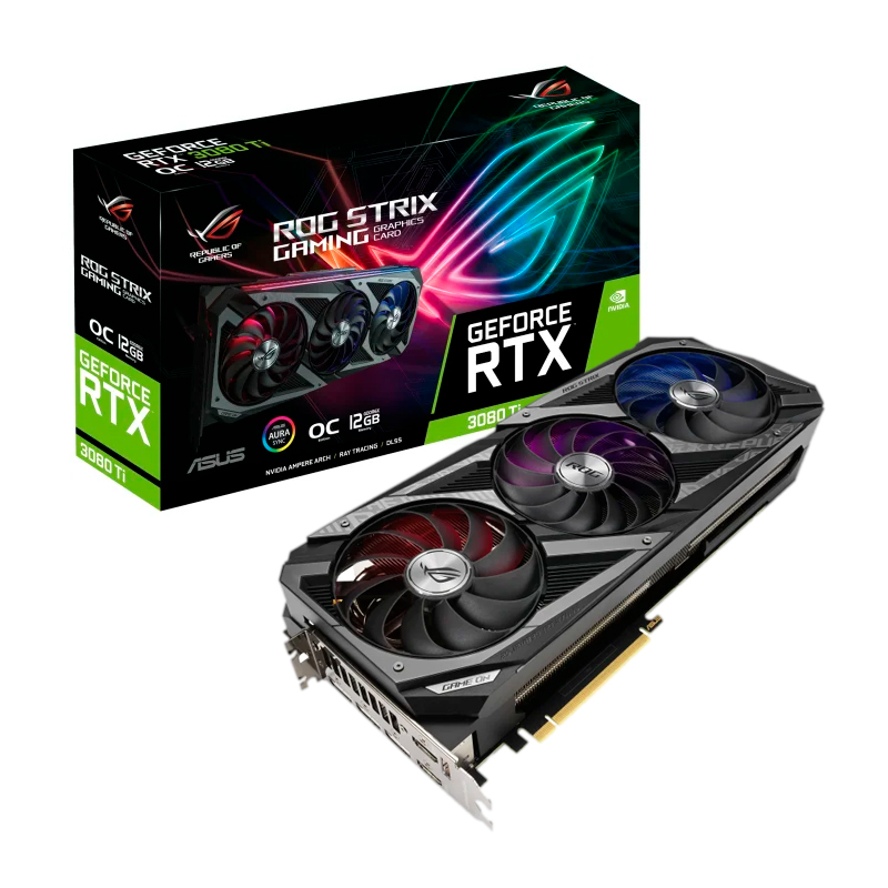 фото Видеокарта asus rog strix geforce rtx 3080 ti oc lhr (rog-strix-​rtx3080ti-o12g-gaming)