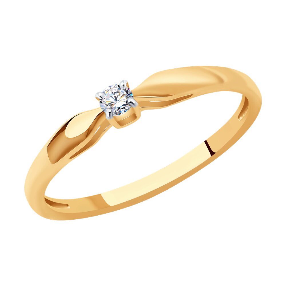

Кольцо помолвочное из красного золота р.  SOKOLOV Diamonds 1011362, бриллиант, 1011362