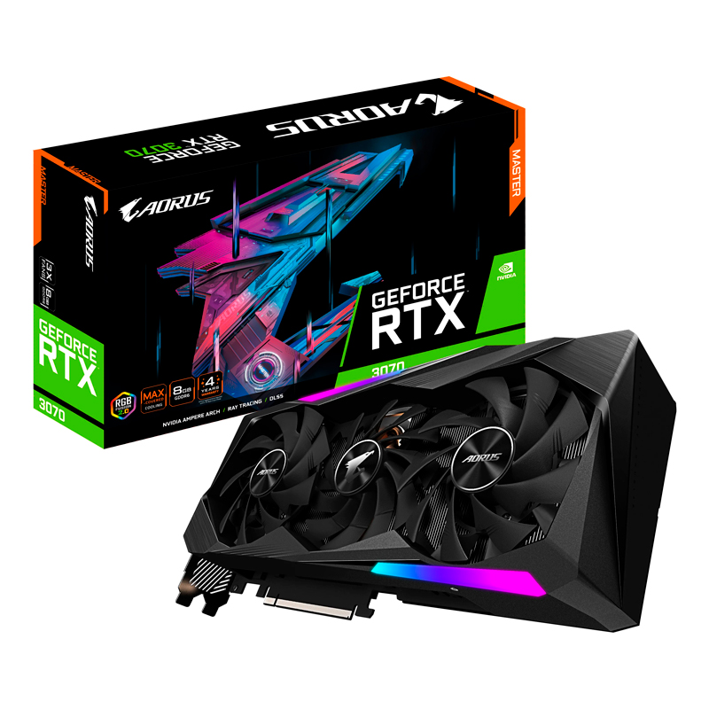 фото Видеокарта gigabyte geforce rtx 3070 ti aorus master (gv-n307taorus m-8gd)