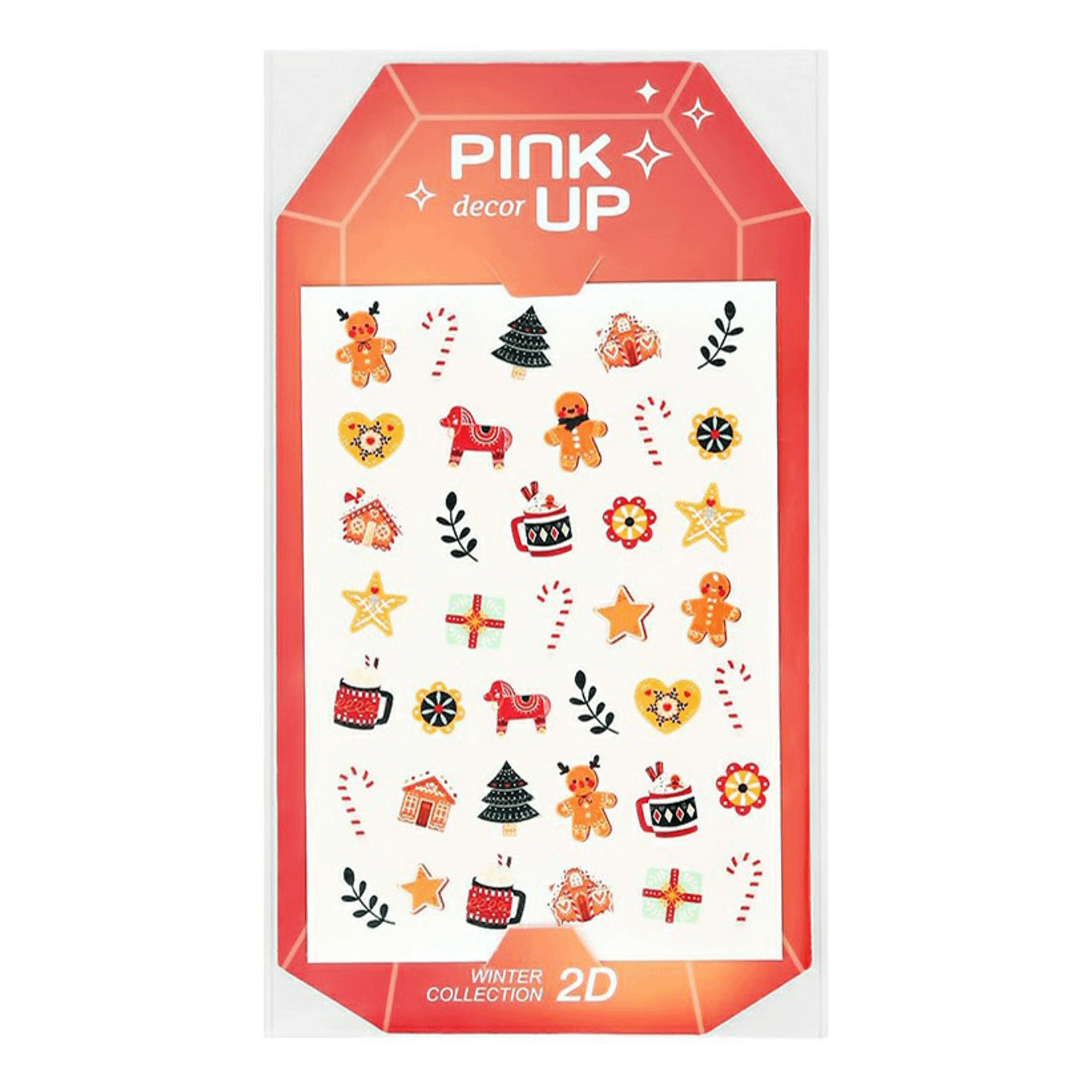 

Дизайн ногтей наклейки PINK UP Decor winter collection 2d 163 magic time 3 г, Разноцветный