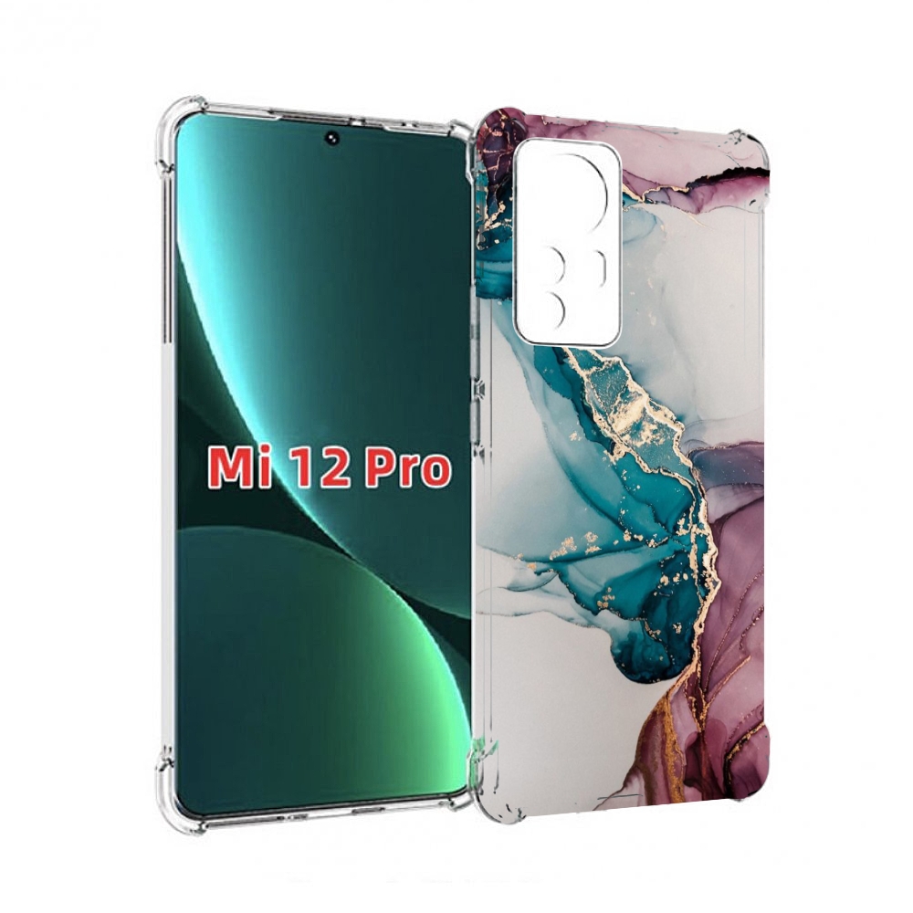 

Чехол MyPads фиолетовый синий краски для Xiaomi 12S Pro, Прозрачный, Tocco