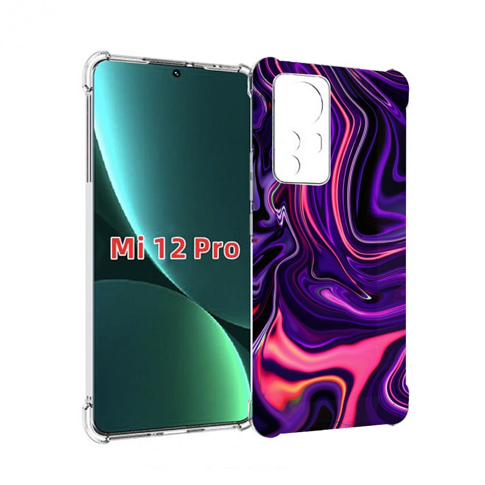 

Чехол MyPads фиолетовые краски для Xiaomi 12S Pro, Прозрачный, Tocco