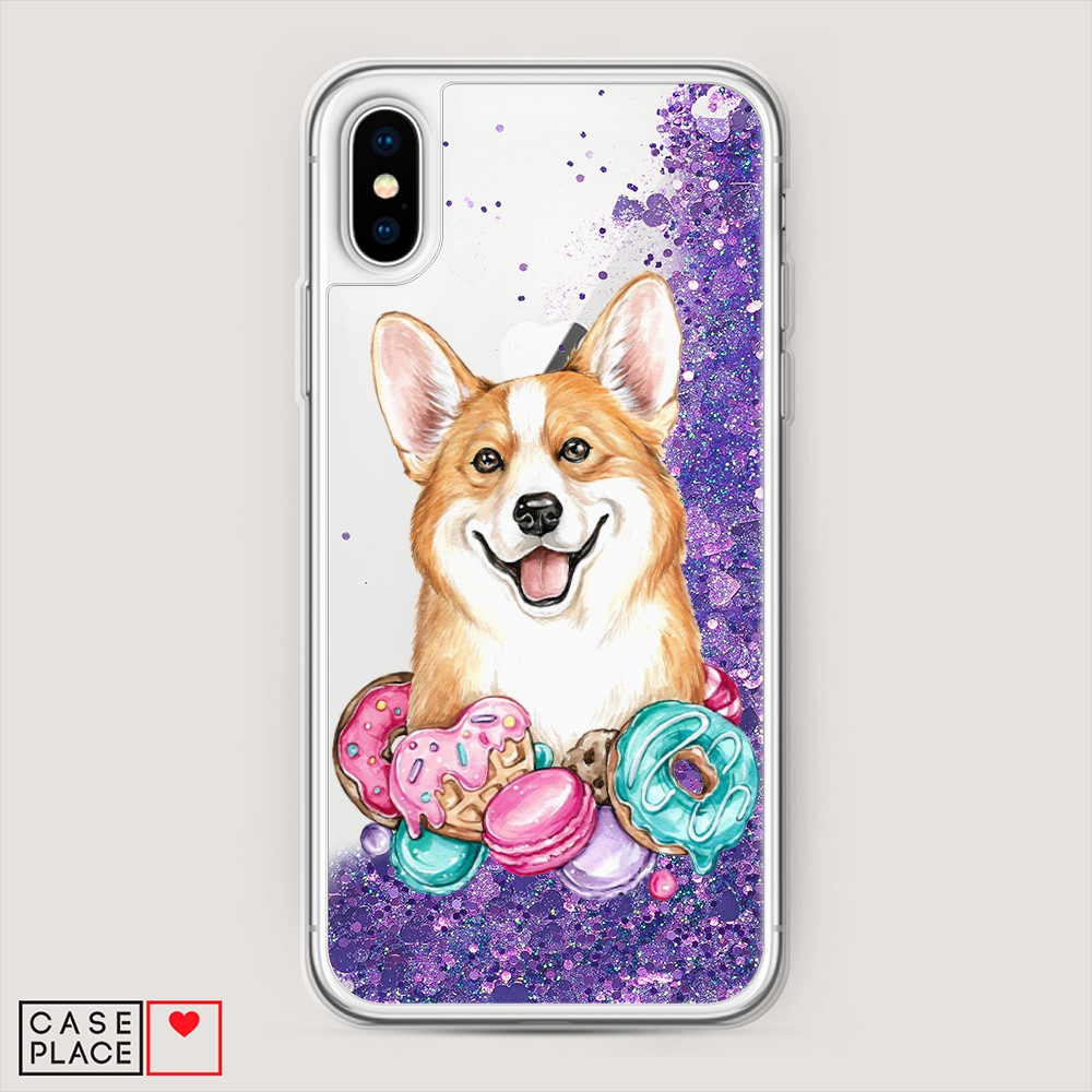 

Чехол Awog на Apple iPhone XS Max (10S Max) / Айфон XS Max (10S Max) "Корги и сладости", Разноцветный, 11992-1