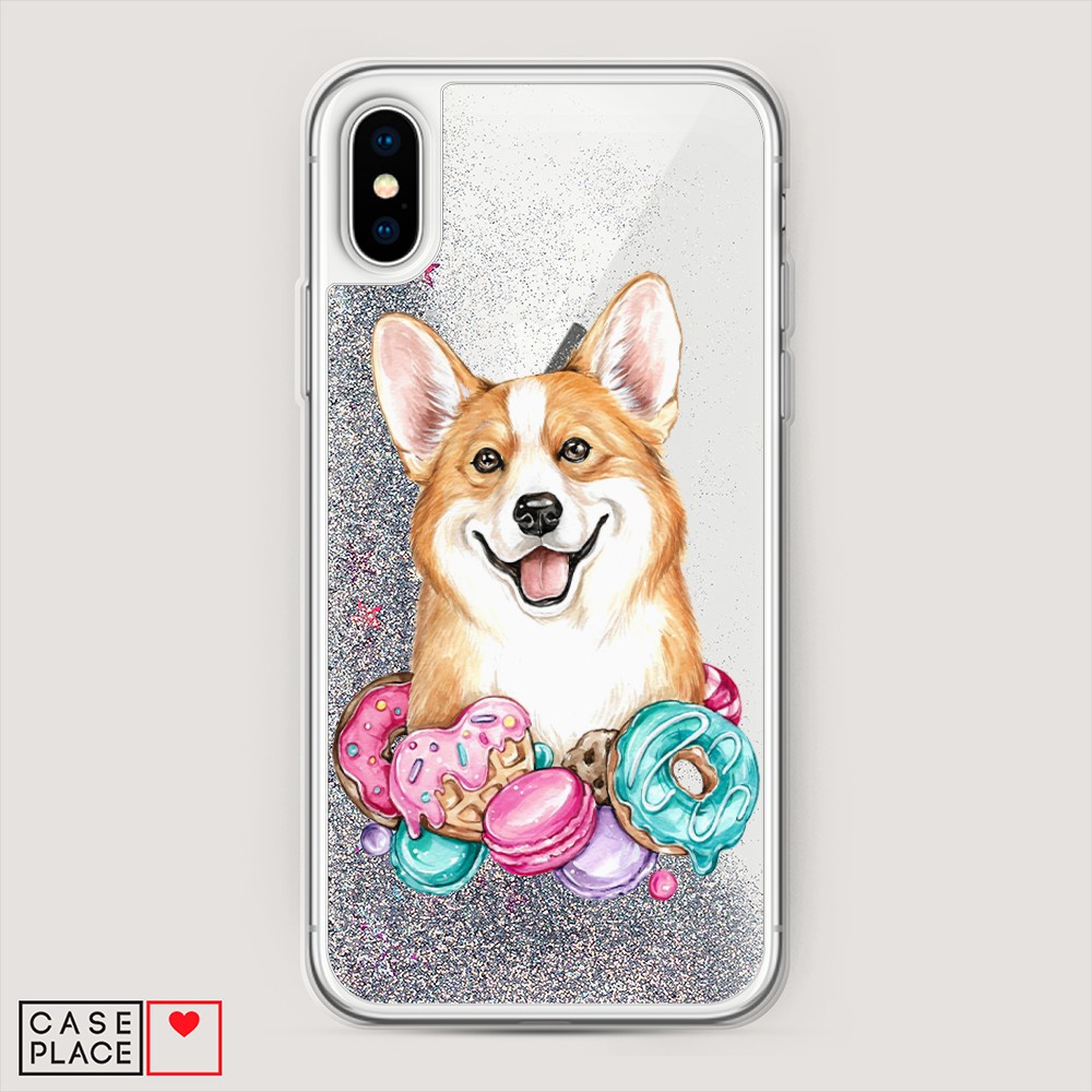 

Чехол Awog на Apple iPhone XS Max (10S Max) / Айфон XS Max (10S Max) "Корги и сладости", Разноцветный, 11991-1