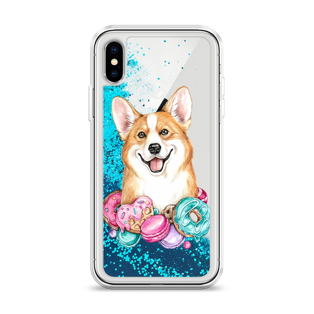 

Чехол Awog на Apple iPhone XS (10S) / Айфон XS (10S) "Корги и сладости", Разноцветный, 11893-1