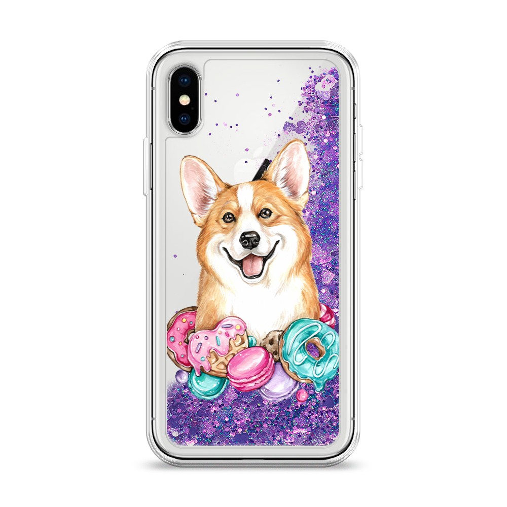 

Чехол Awog на Apple iPhone XS (10S) / Айфон XS (10S) "Корги и сладости", Разноцветный, 11892-1