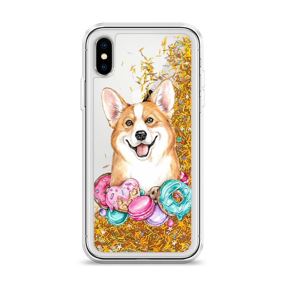 

Чехол Awog на Apple iPhone XS (10S) / Айфон XS (10S) "Корги и сладости", 11890-1