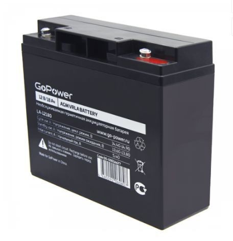

Аккумулятор GOPOWER LA-12180 18Ah (00-00016677)