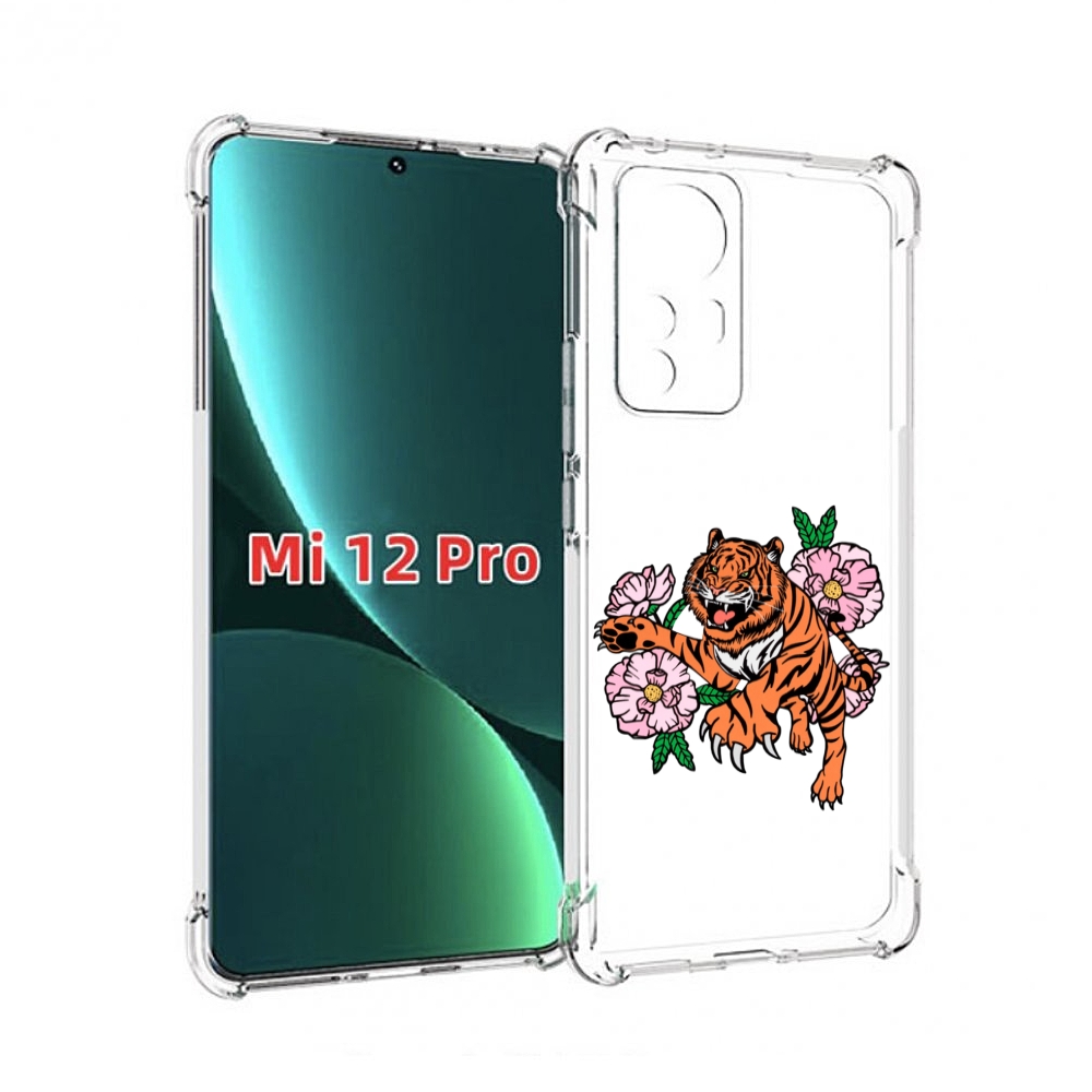 

Чехол MyPads тигры-цветочные для Xiaomi 12S Pro, Прозрачный, Tocco