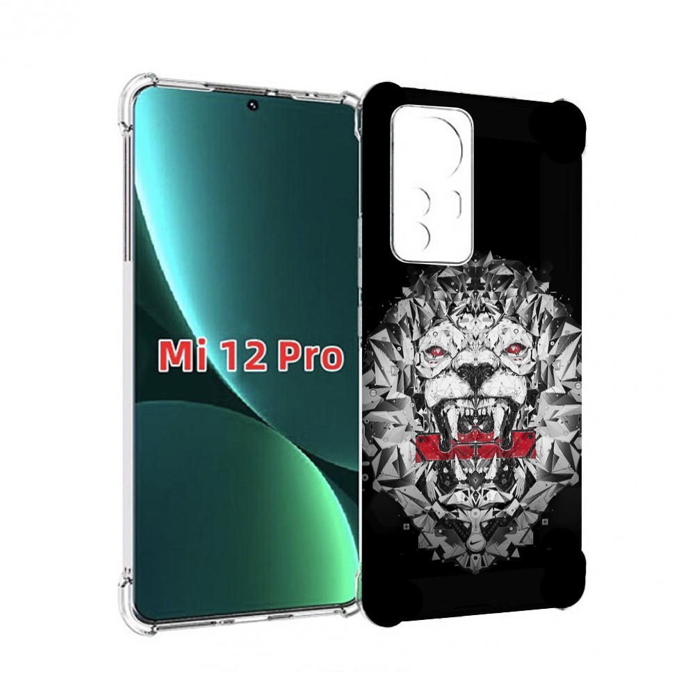 

Чехол MyPads тигр-с-гранями-черно-белый для Xiaomi 12S Pro, Прозрачный, Tocco