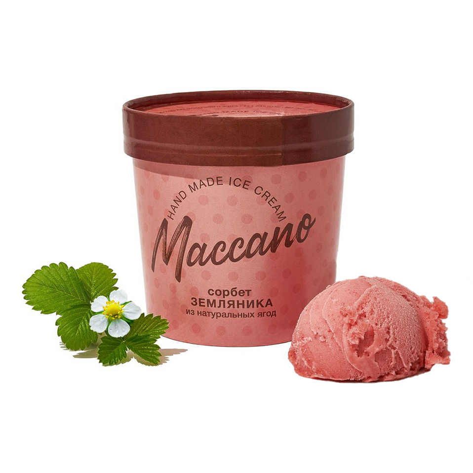 

Мороженое сорбет Maccano земляника БЗМЖ 80 г