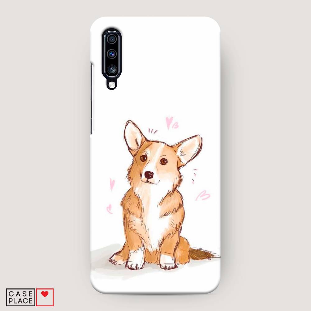 

Пластиковый чехол "Корги любовь" на Samsung Galaxy A70, 28120-1