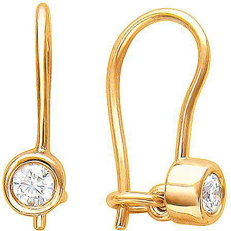 

Серьги женские из золота Эстет 01С116471, фианит, 01С116471