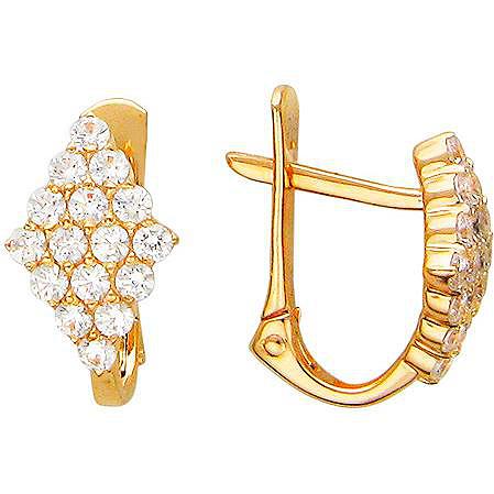 

Серьги женские из золота Эстет 01С115421, фианит, 01С115421