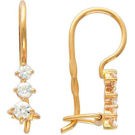 

Серьги женские из золота Эстет 01С114807, фианит, 01С114807
