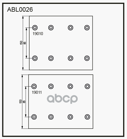 

ALLIED NIPPON Накладки тормозные,комплект STD / WVA (19010/19011), ABL0026HD