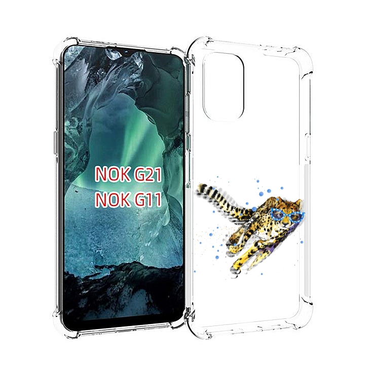 

Чехол Mypads Гепард В Очках Для Nokia G11/G21, Прозрачный, Tocco