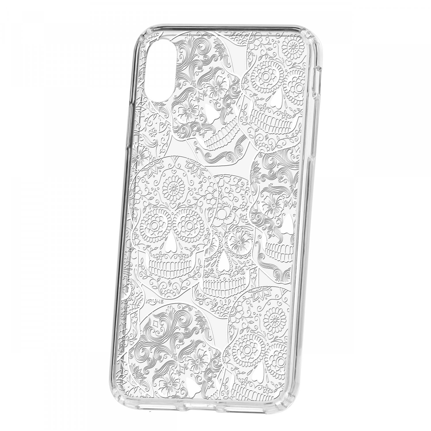 фото Чехол kruche для iphone xs max print skull white кruче