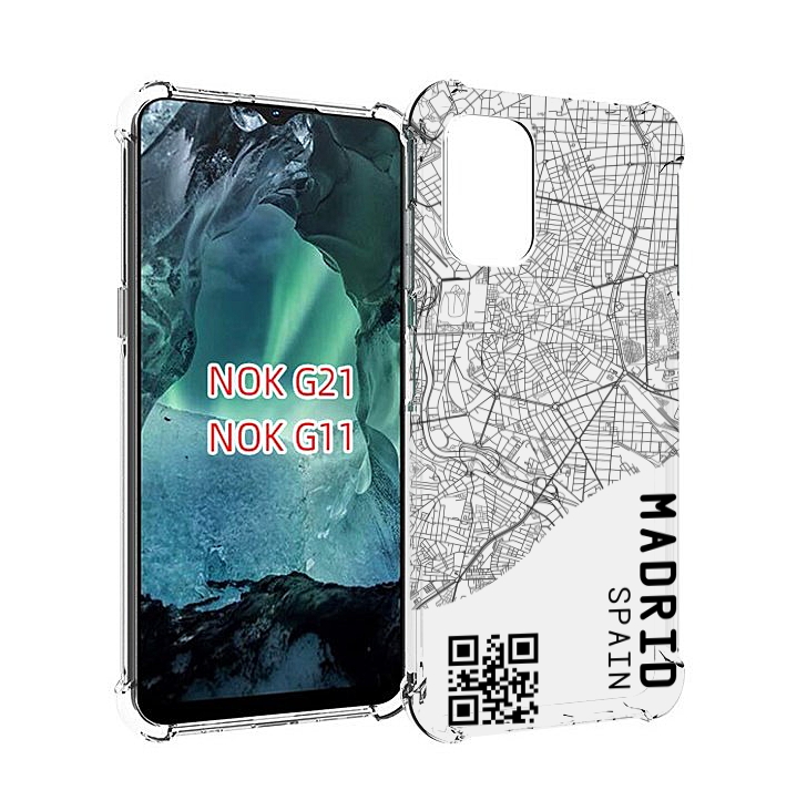

Чехол Mypads Схема-Мадрид Для Nokia G11/G21, Прозрачный, Tocco