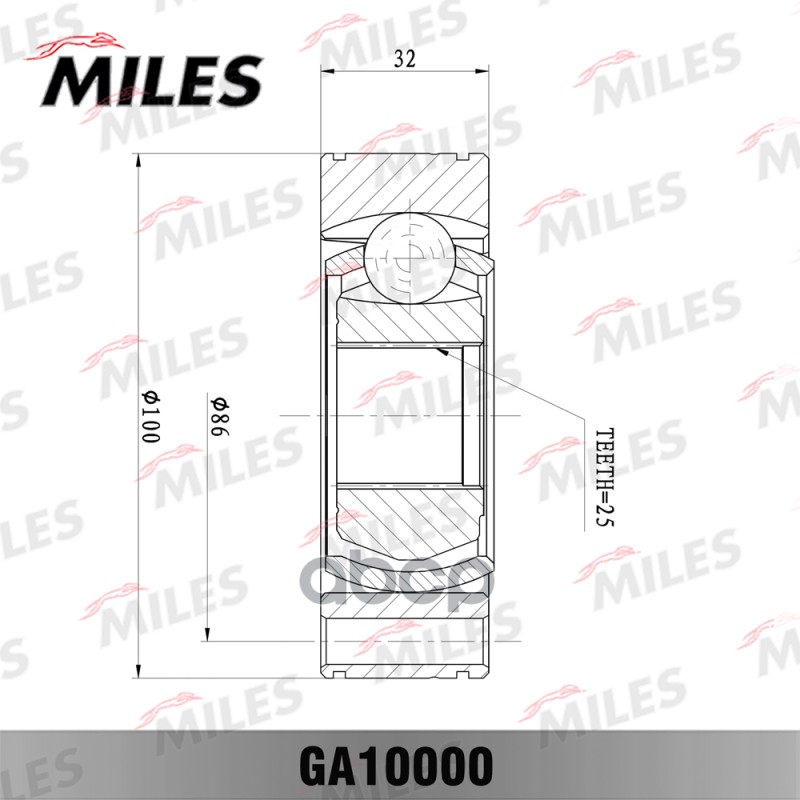 

Шарнирный Комплект, Приводной Вал Miles GA10000