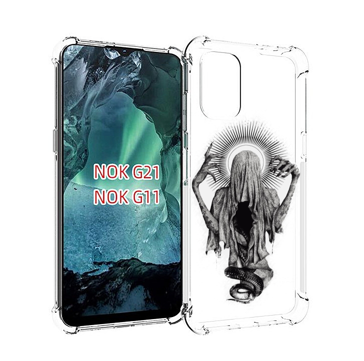 

Чехол Mypads Страшная Змея В Мантии Для Nokia G11/G21, Прозрачный, Tocco