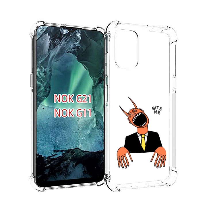 

Чехол MyPads странный чертик с длинными пальцами для Nokia G11 / G21, Прозрачный, Tocco