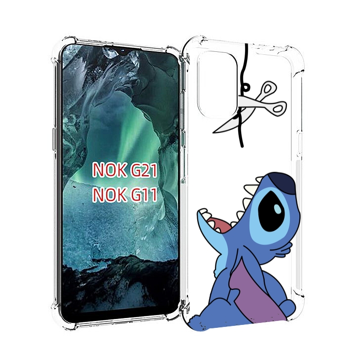 

Чехол Mypads Стич-С-Ножницами Для Nokia G11/G21, Прозрачный, Tocco