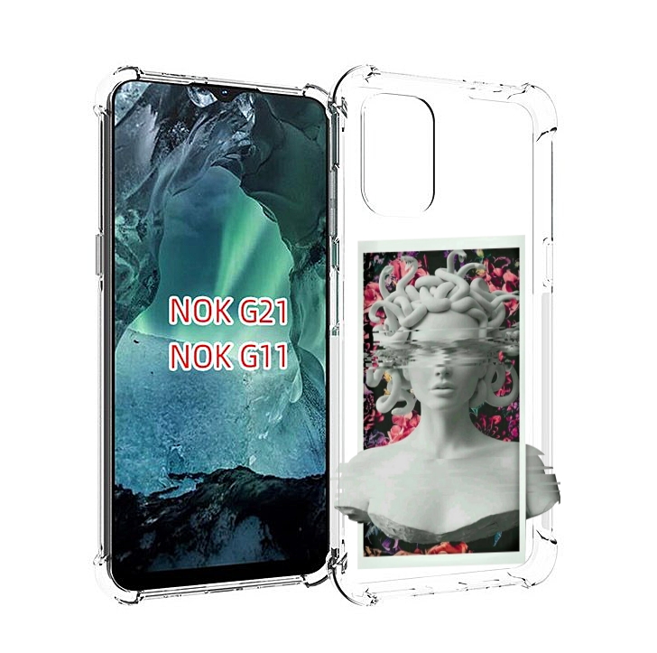 

Чехол Mypads Статуя-Медузы Для Nokia G11/G21, Прозрачный, Tocco