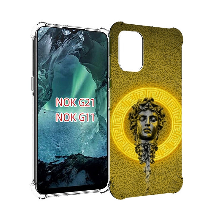 

Чехол Mypads Статуя Версачи Для Nokia G11/G21, Прозрачный, Tocco