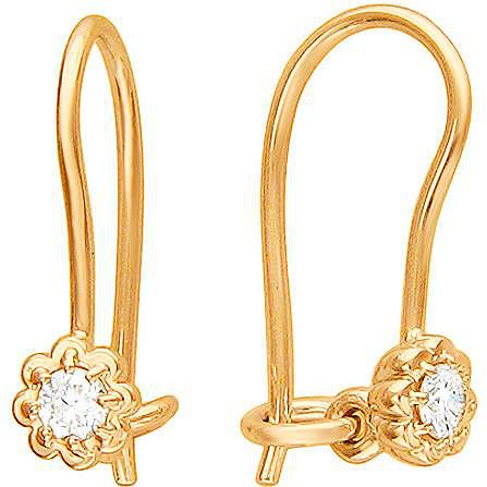 

Серьги женские из золота Эстет 01С116470, фианит, 01С116470