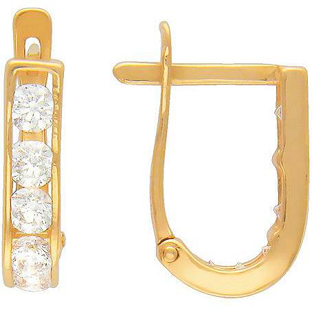 

Серьги женские из золота Эстет 01С114829, фианит, 01С114829