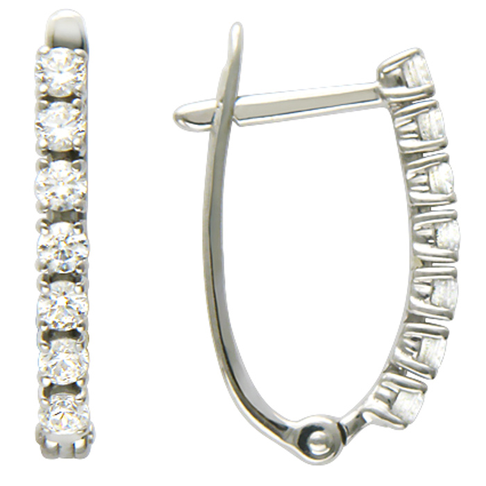 

Серьги женские из золота Эстет 01С124897, фианит, 01С124897