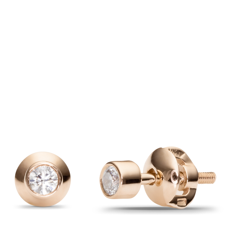 

Серьги женские из золота Эстет 01С612289, бриллиант, 01С612289