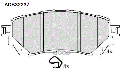 

Тормозные колодки ALLIED NIPPON дисковые передние ADB32237, ADB32237
