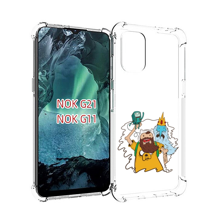 

Чехол Mypads Время Приключений Старый Финн Для Nokia G11/G21, Прозрачный, Tocco