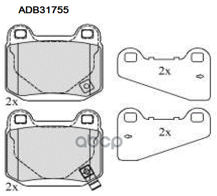 Тормозные колодки ALLIED NIPPON дисковые задние ADB31755