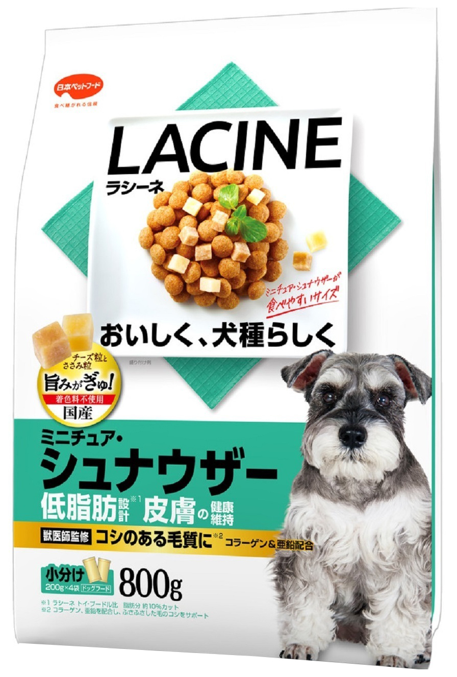 

Сухой корм для собак LACINE Для шнауцеров для здоровья кожи и шерсти, 800 г