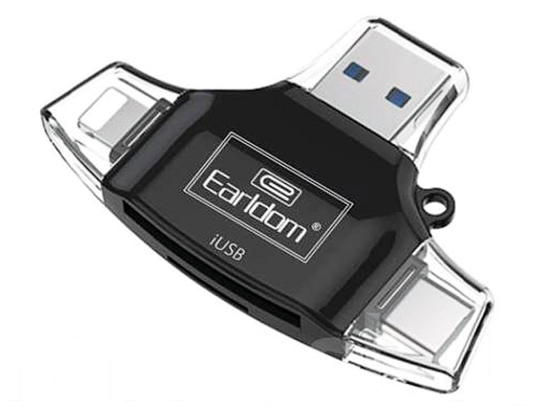 

Картридер Earldom ET-OT31 Lightning / MicroUSB / Type-C - MicroSD / SD, ET-OT31