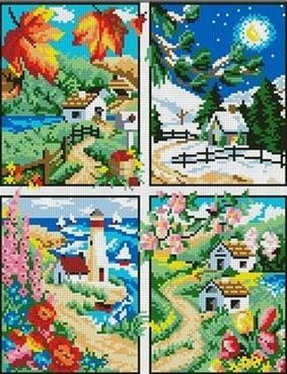 

Рисунок на ткани «Времена года»