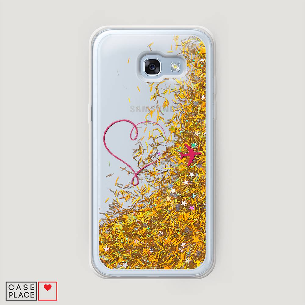 

Чехол Awog на Samsung Galaxy A3 2017 / Самсунг A3 2017 "Сердце и самолет", Красный, 20390-1