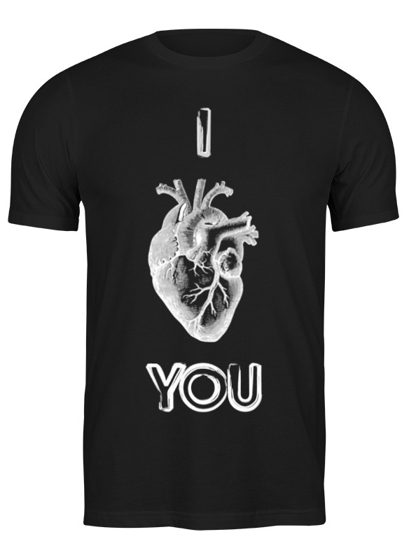 

Футболка мужская Printio Я тебя люблю арт черная 3XL, Черный, Я тебя люблю арт