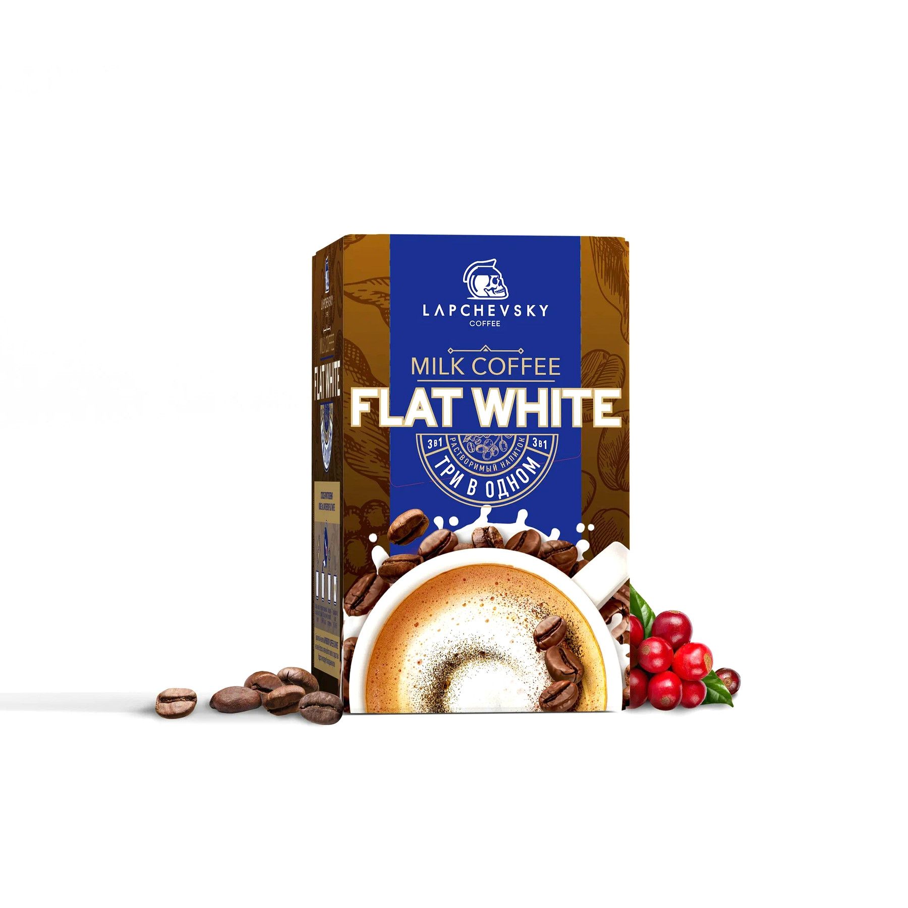 

Кофе растворимый Lapchevsky Сoffee Flat White 3 в 1, 10x20 г, Flat White 3 в 1