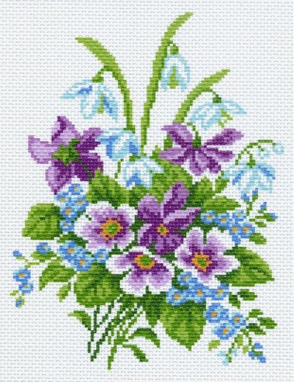 

Рисунок на канве «Нежный букет», С рисунком