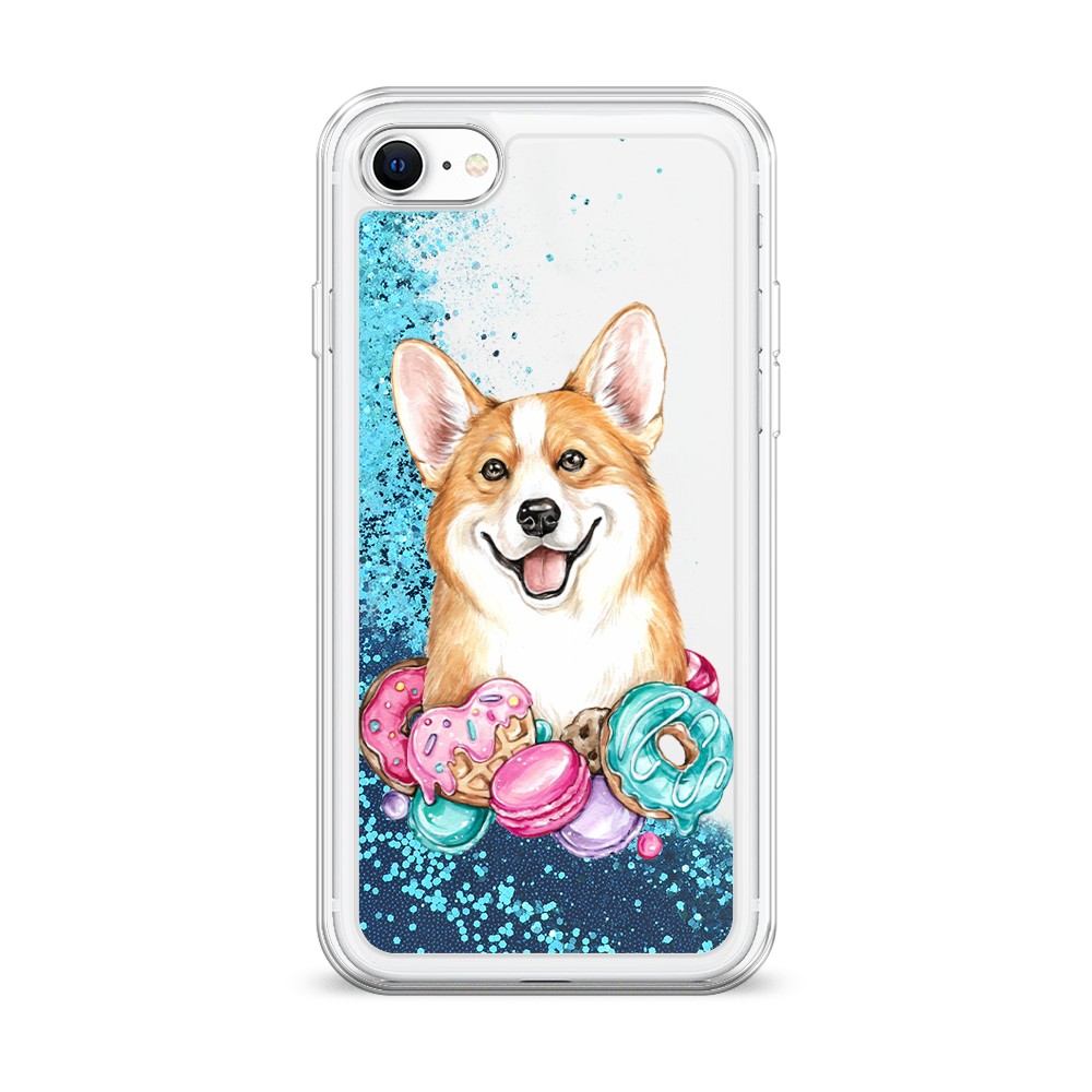 

Чехол Awog на Apple iPhone SE 2020 / Айфон SE 2020 "Корги и сладости", Разноцветный, 12493-1