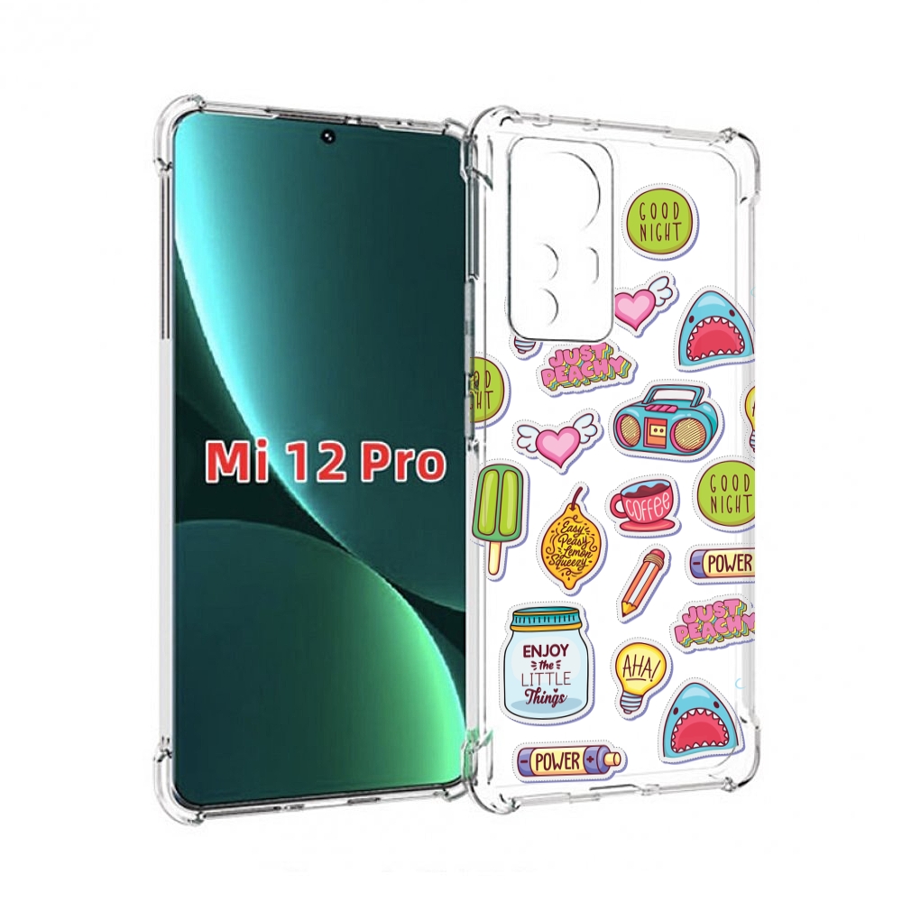 

Чехол MyPads стикер-пак для Xiaomi 12S Pro, Прозрачный, Tocco