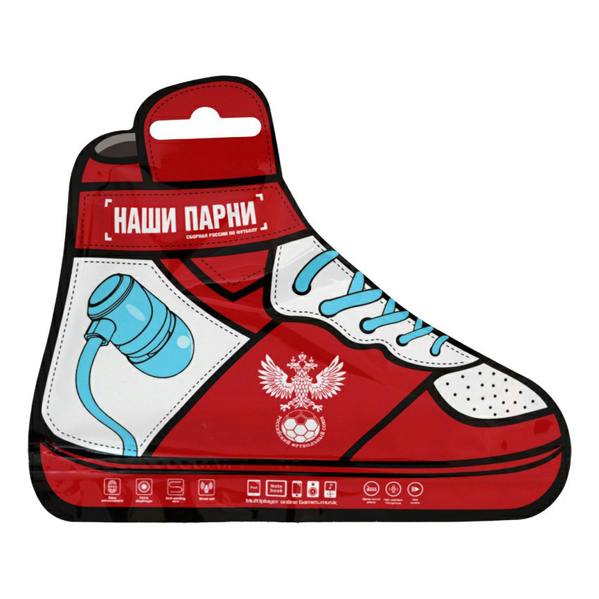 фото Проводные наушники российский футбольный союз red nobrand