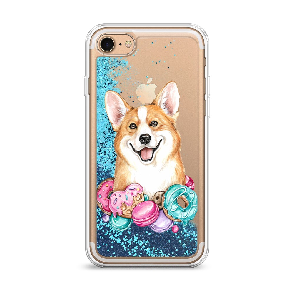 

Чехол Awog на Apple iPhone 8 / Айфон 8 "Корги и сладости", Разноцветный, 10893-1